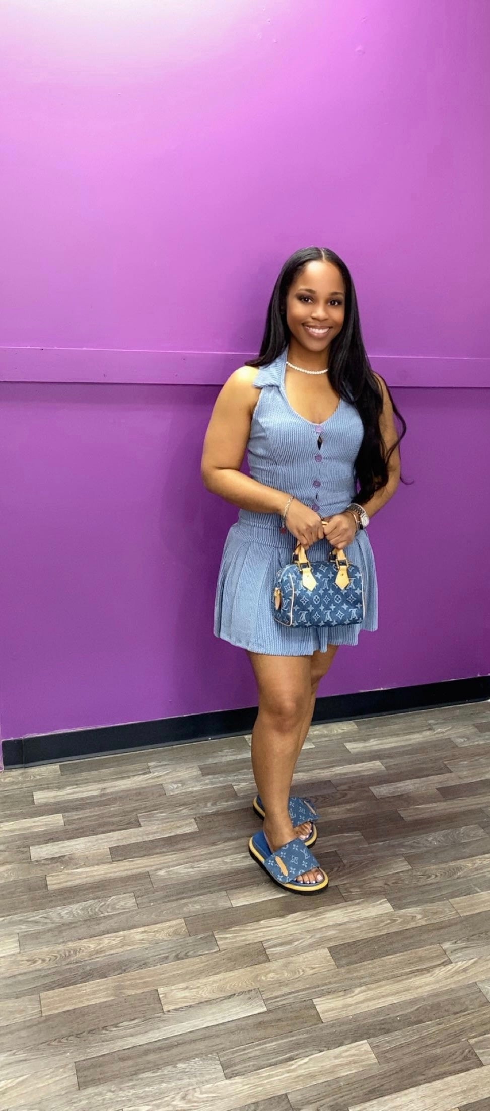 Bianca Romper Blue