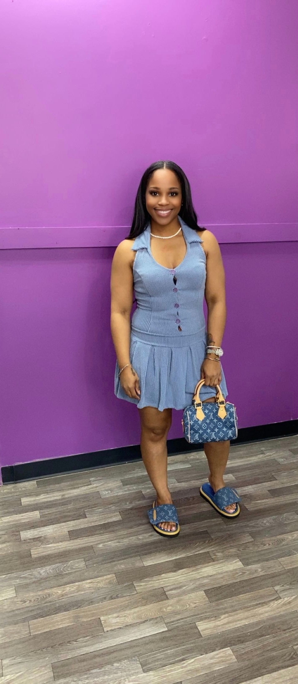 Bianca Romper Blue