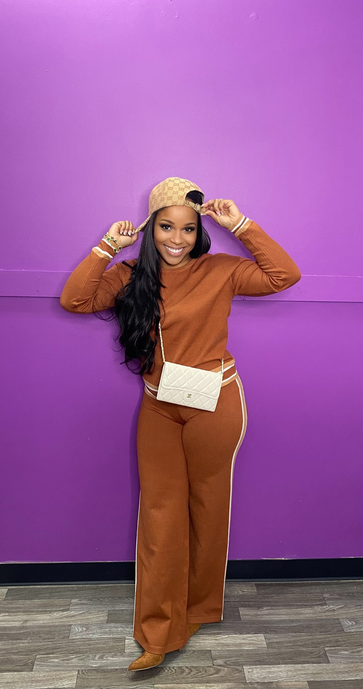 Comfy Mode Pant Set-Rust